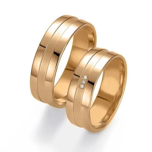 Gifteringer i rødt gull 9 kt, 6.5 mm. Smart line - 24807095000